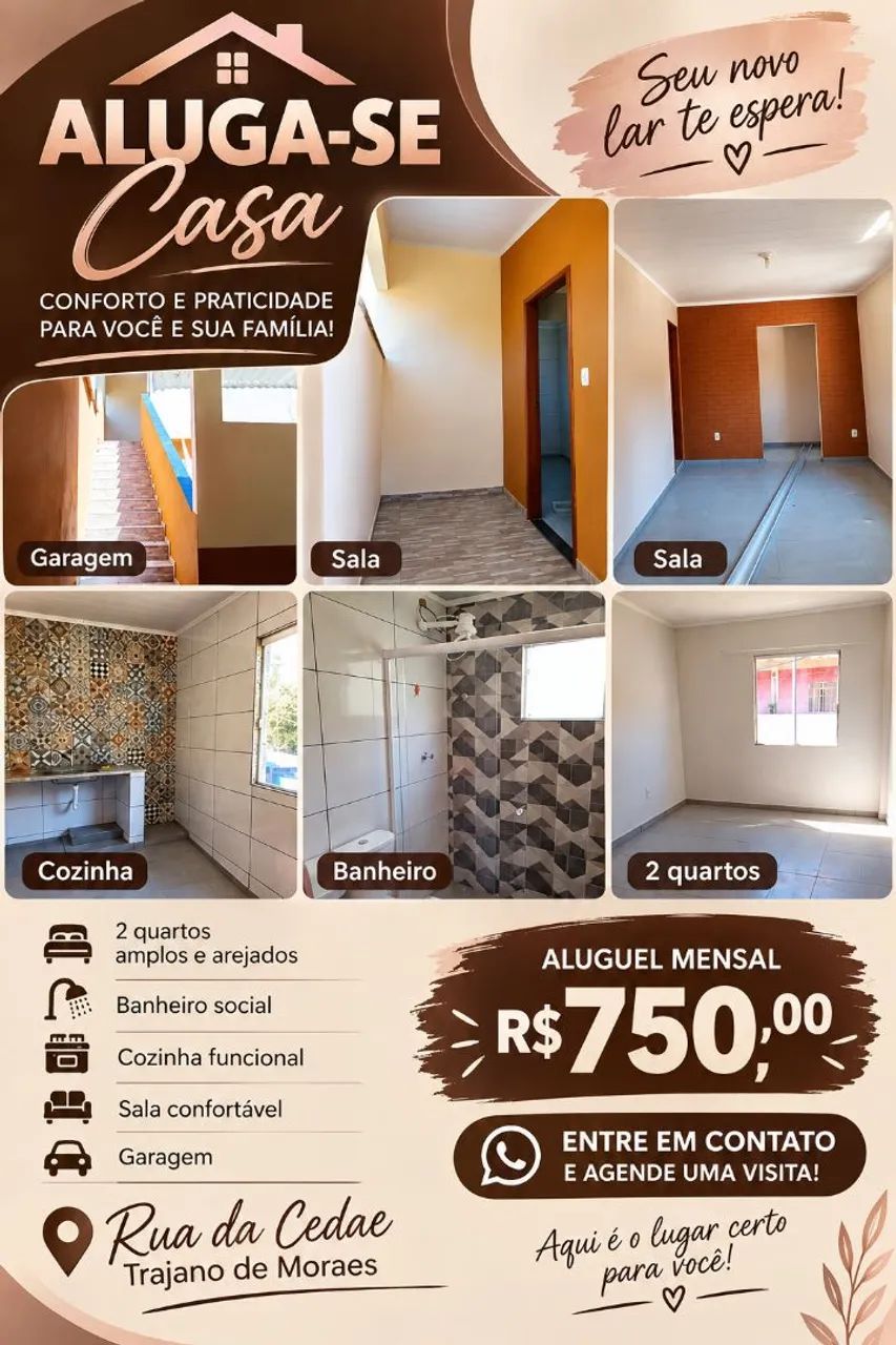 Aluguel de casa tipo apartamento 