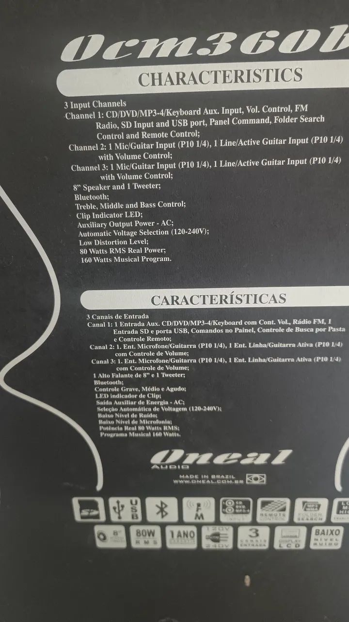 excelente caixa de som oneil