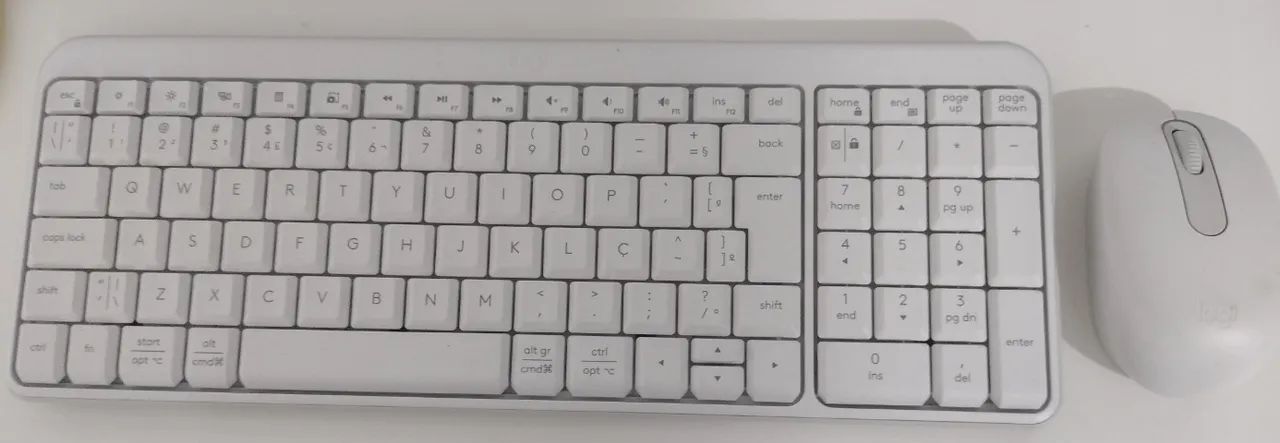 Kit Teclado e mouse logi branco bluetooth