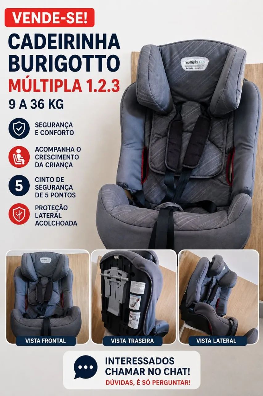 Cadeirinha Burigotto Multipla 1.2.3