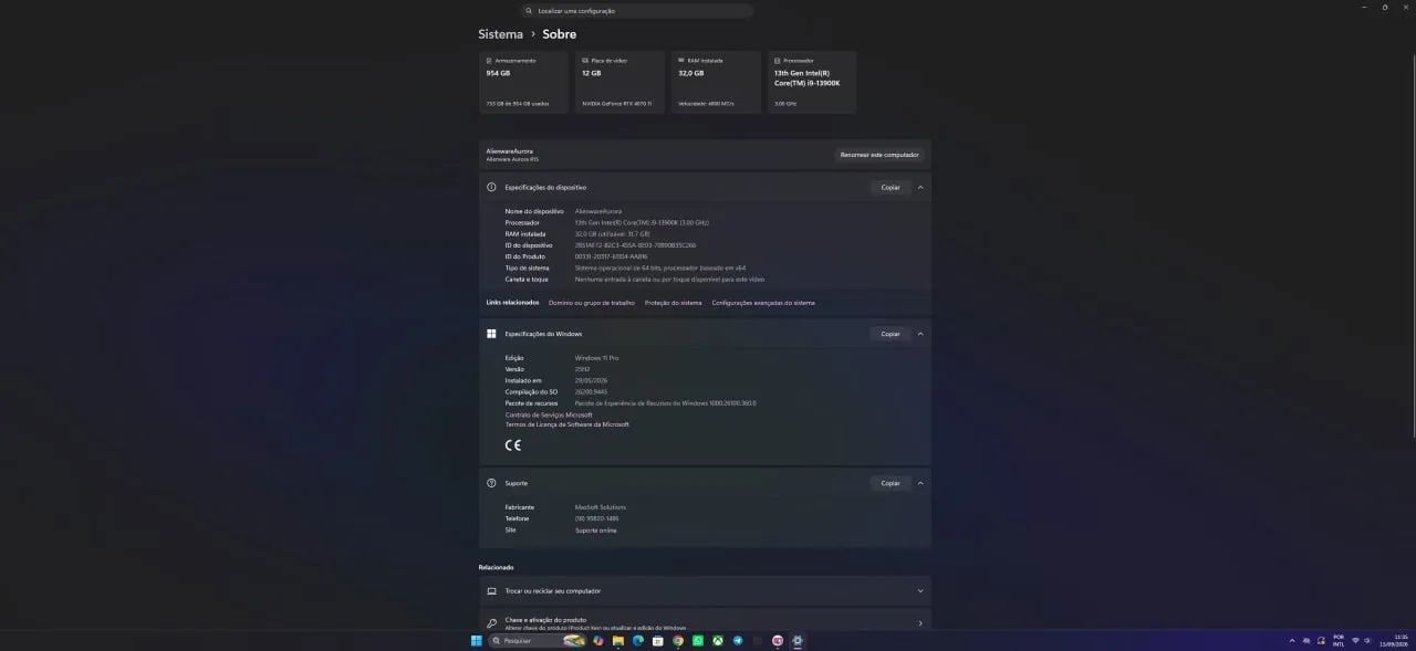 PC Gamer Alienware Aurora R15 Core i9 + RTX 4070ti 12GB - Foto 4