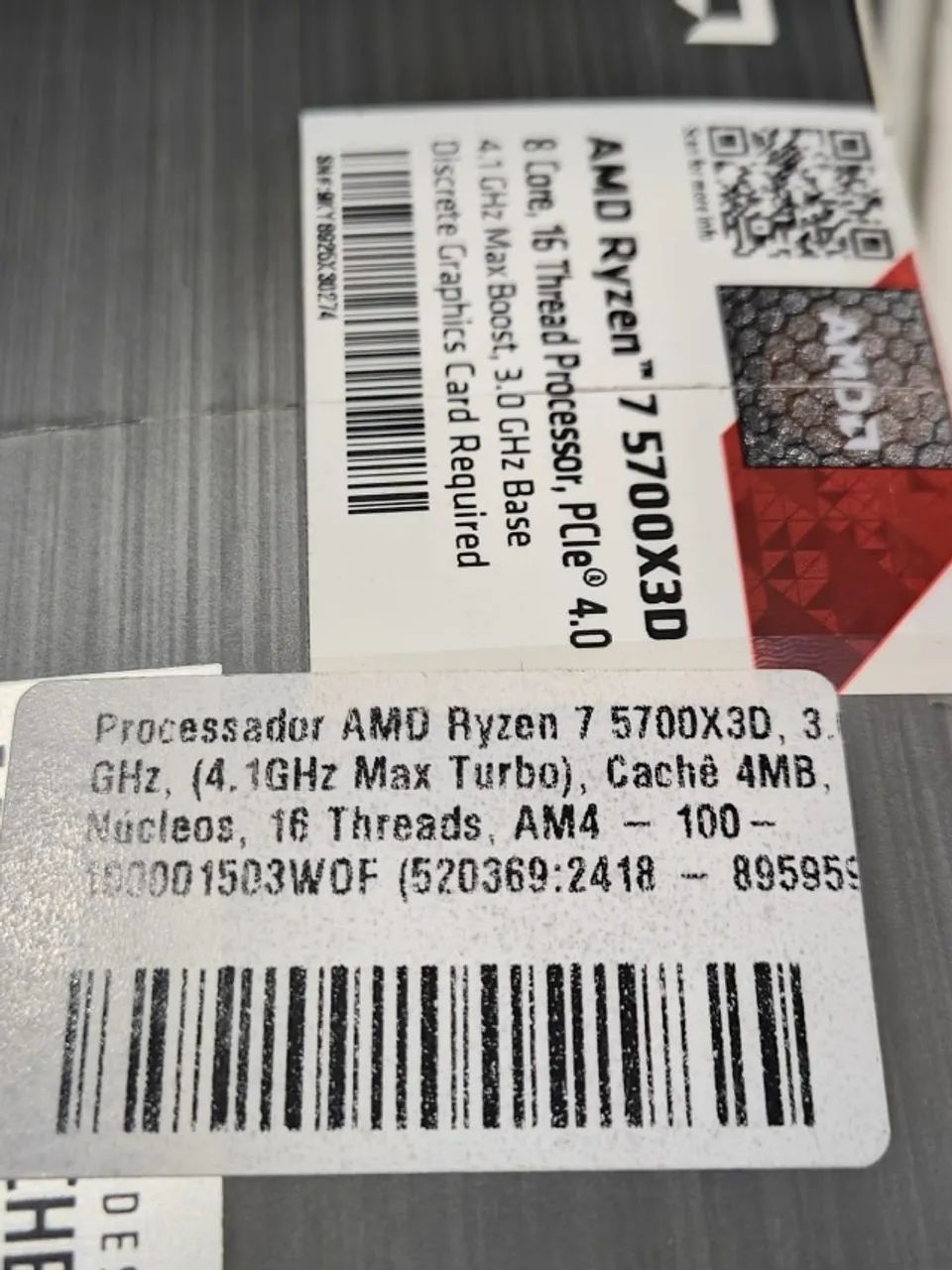 Ryzen 7 5700X3D NOTAFISCAL E CAIXA nunca usado - Foto 2