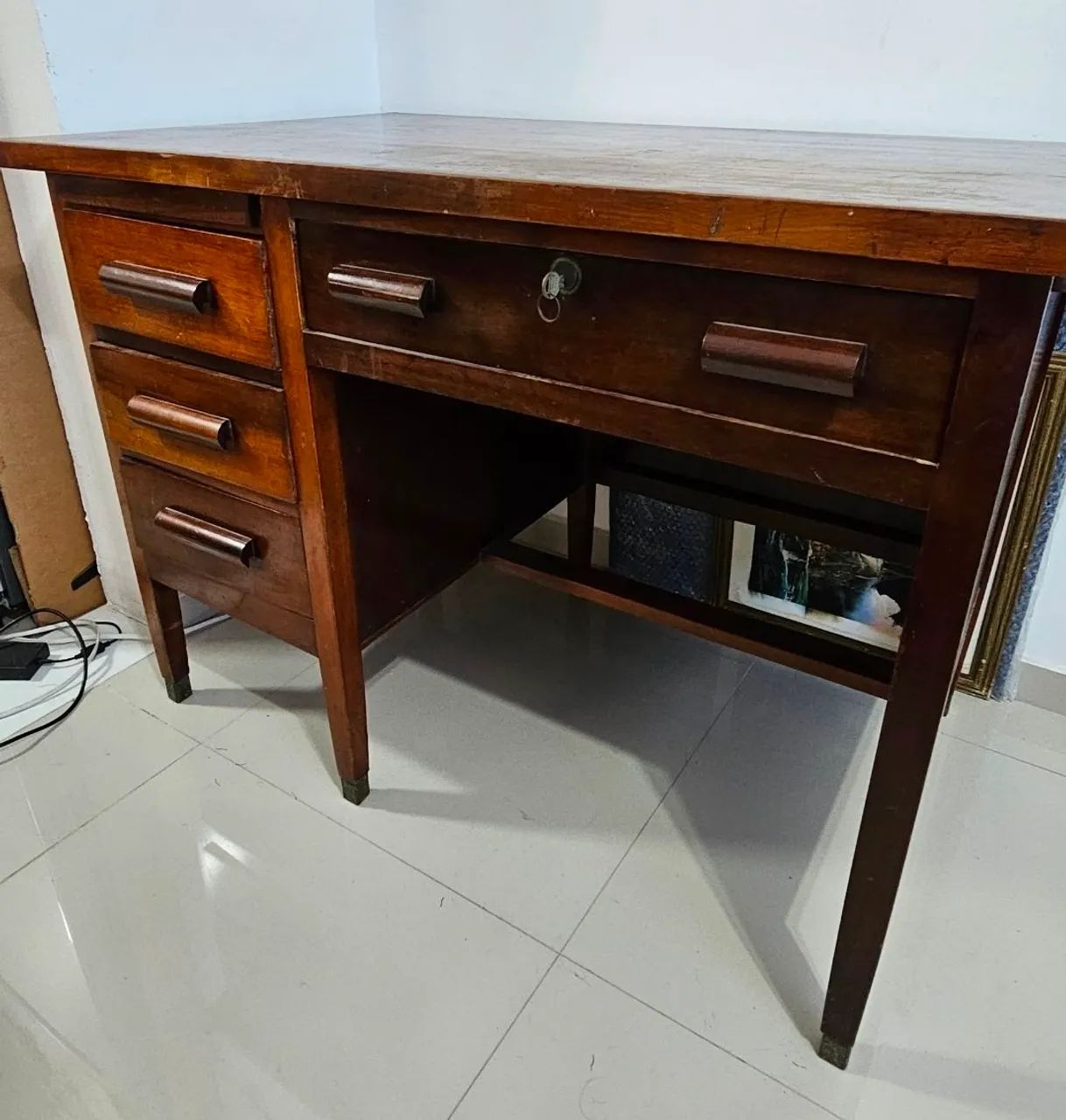 Mesa antiga de escritório  - Foto 4