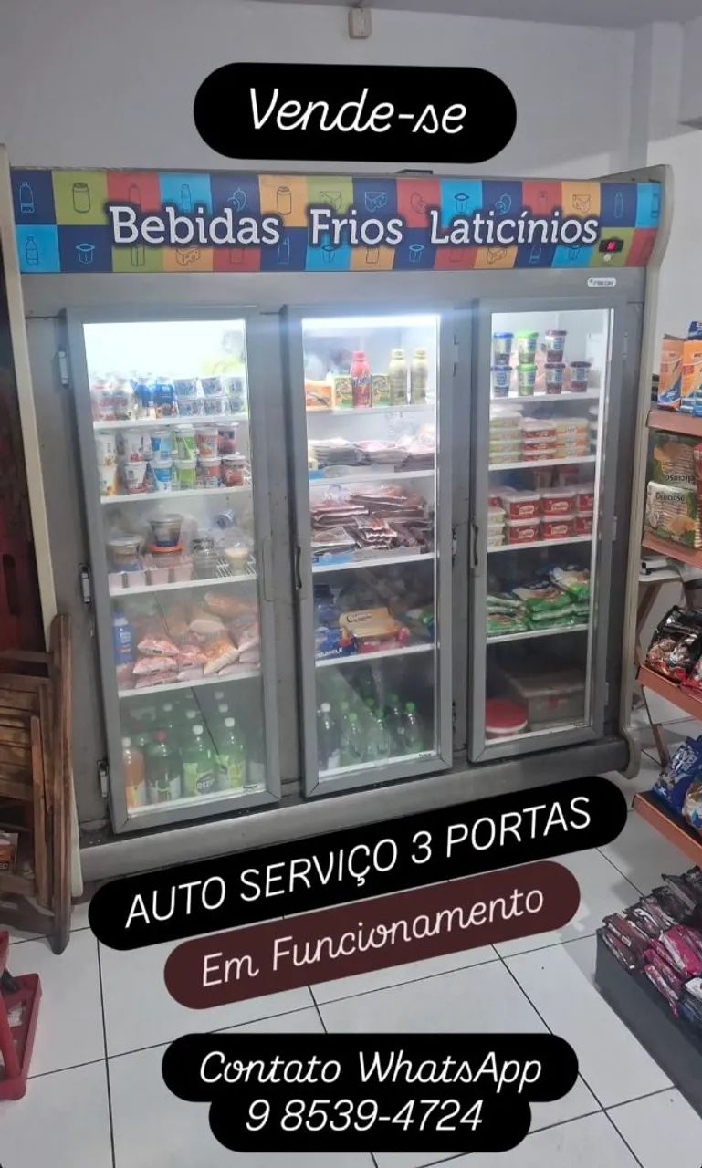 Auto Serviço expositor 3 portas resfriado