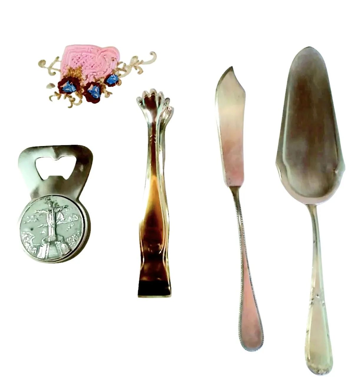 Kit 4 peças,  em prata 90 - Foto 2