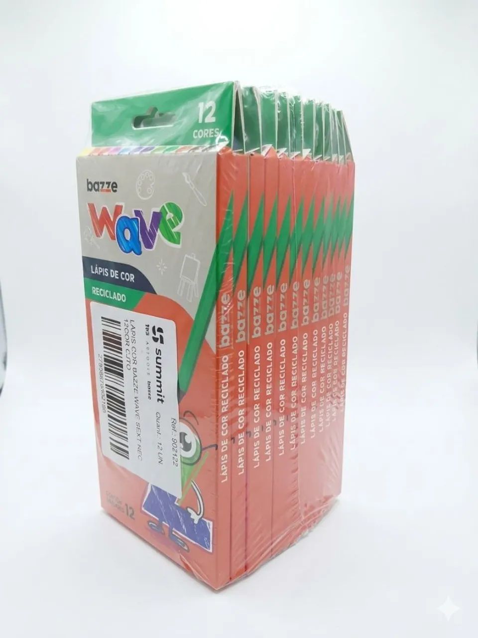 Lápis de Cor Wave Reciclado 12 Cores - Pacote  com 12  caixas  - Foto 3