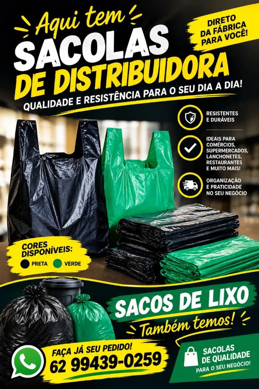 Sacolas e sacos de lixo