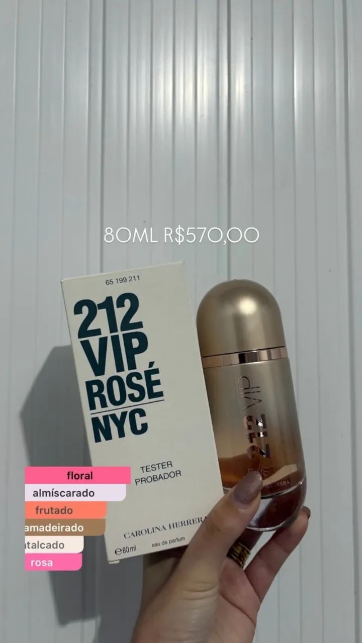 Perfume Tester 212 Vip Rosé (NOVO)