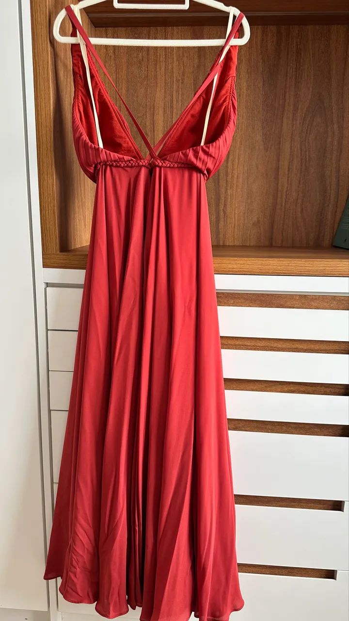 Vestido de festa terracota 