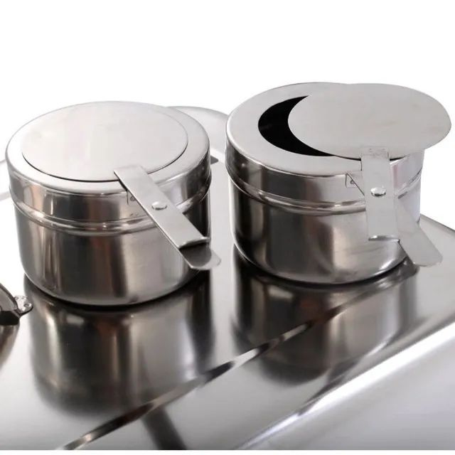 Rechaud Retangular 9L Gourmet Buffet Aço Inox  (1 Cuba) - Foto 3