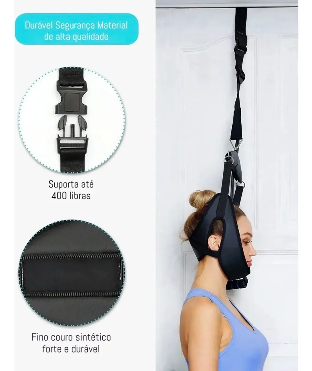 Kit detração cervical para descompressão da coluna - Foto 4