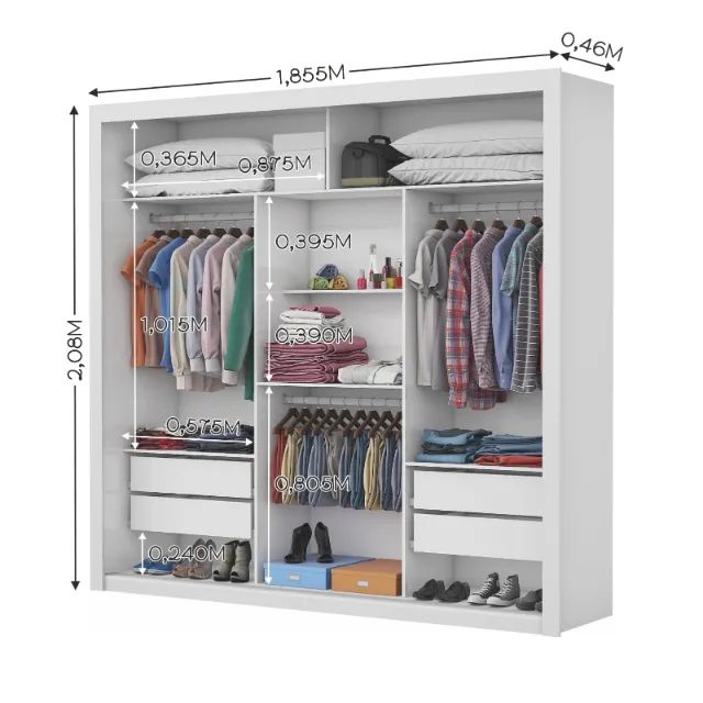 Guarda Roupa c/ Espelho 3P 4G - Promoção! - Foto 2