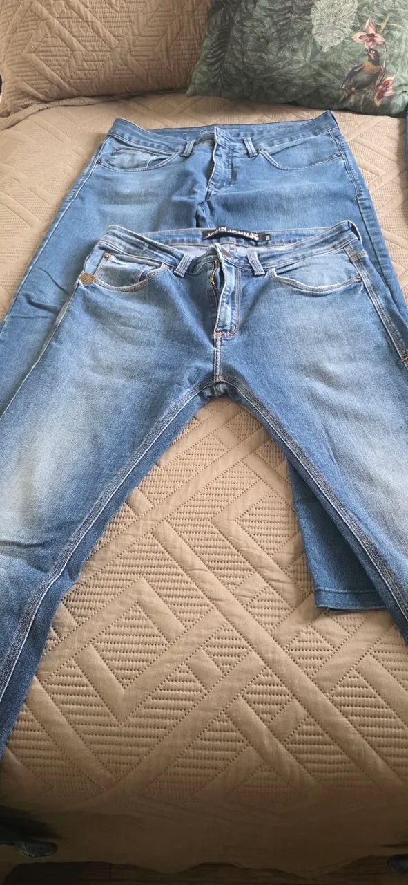 Kit 5 calças jeans pouco uso john john, colcci e Calvin klein 