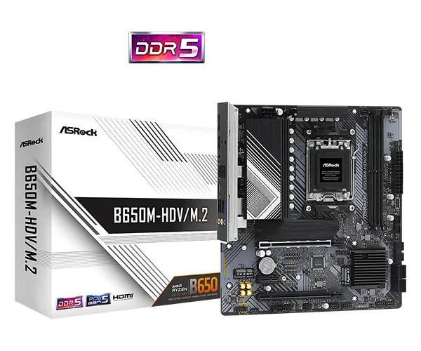 Placa Mãe B650M HDV/M.2 ASROCK AM5 DDR5