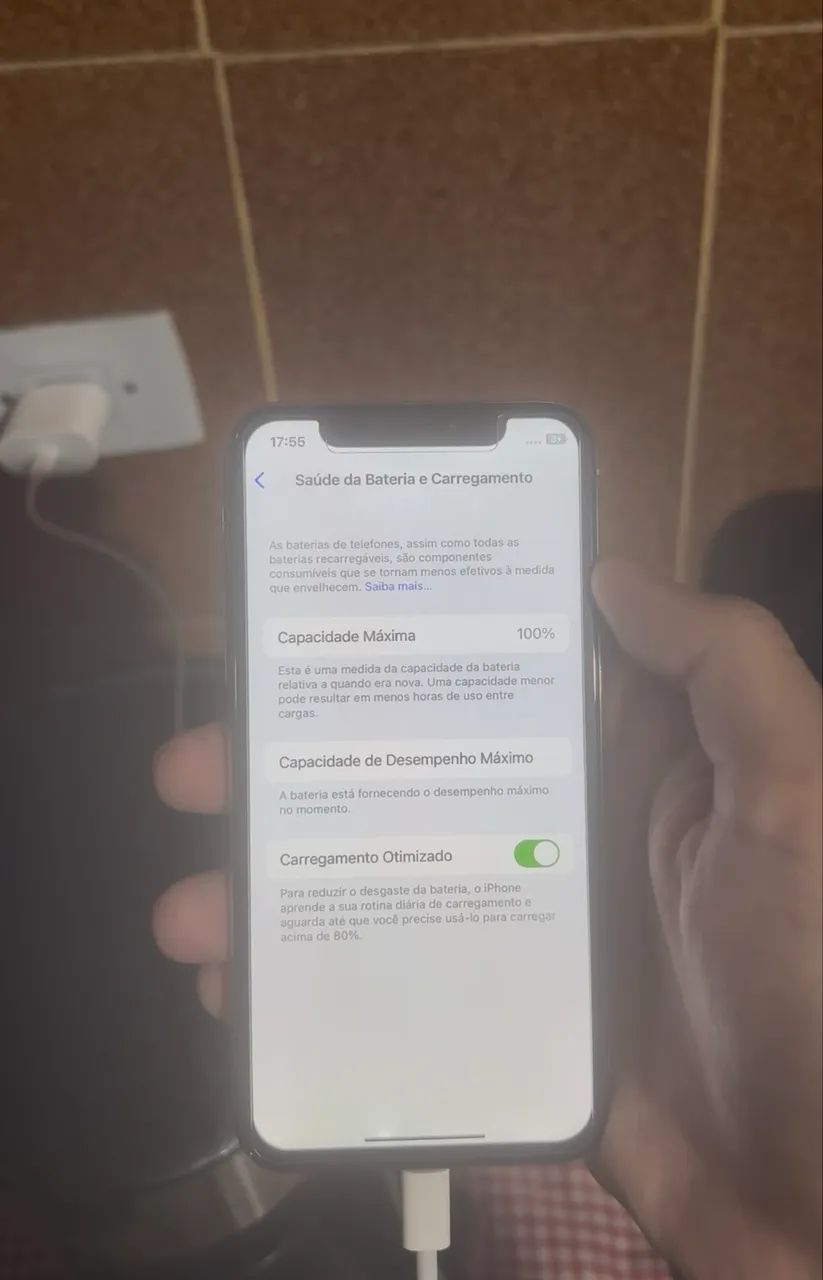 iPhone X usado, tela e bateria trocadas, capa e película inclusa - Foto 5