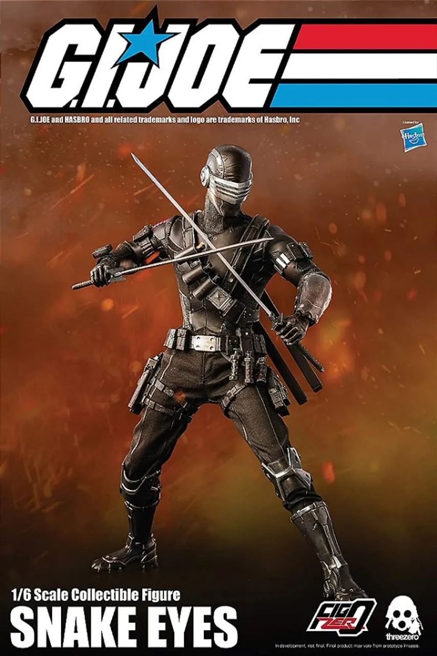 Boneco Gi Joe Snake Eyes 1/6 Threezero  - Foto 4