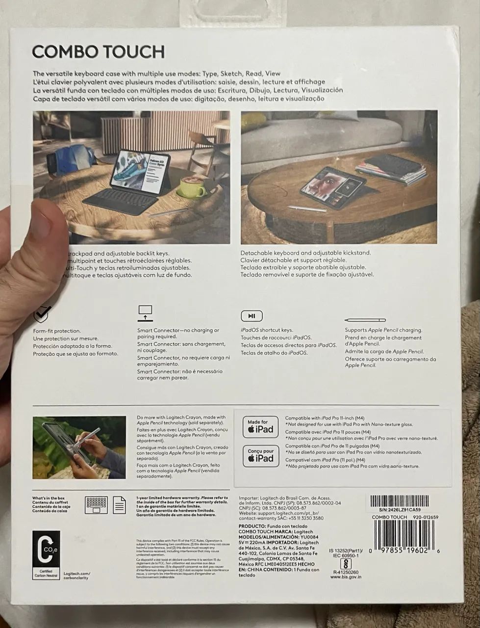 Capa teclado Logitech Combo IPad Pro M4/M5 11 polegadas - Foto 3