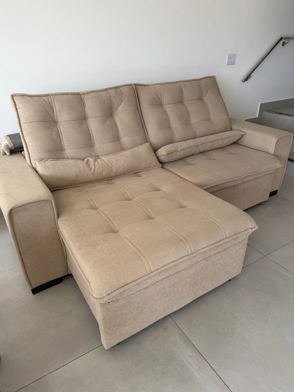 Sofá retrátil e reclinável 4 lugares  - Foto 2