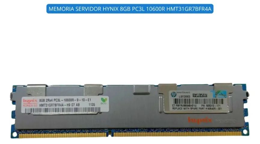 Memória Servidor Hp 8gb Pc3l 10600r Ddr3 Ecc - Foto 4