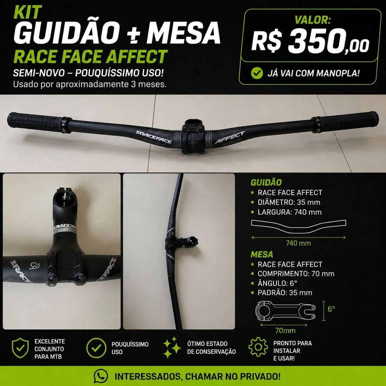 Guidao e mesa race face