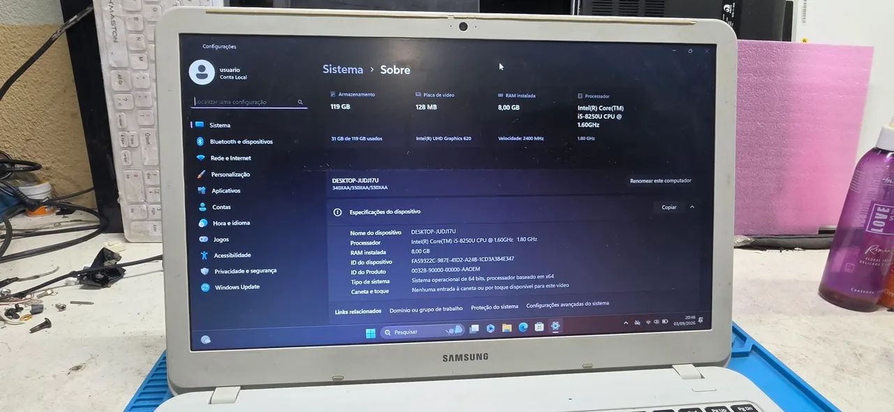 Notebook samsung core i5 8gb ssd 120  - Foto 4