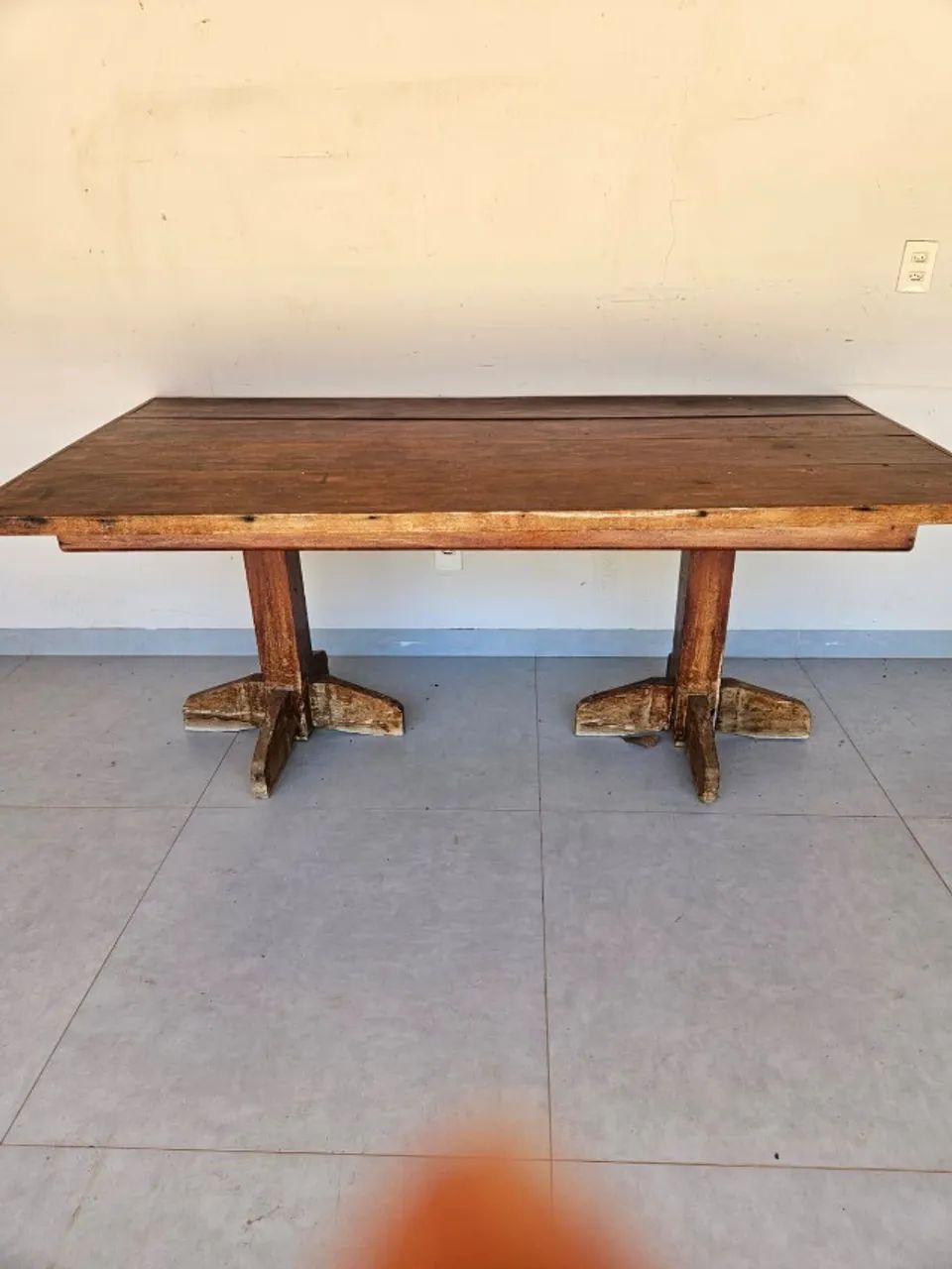 Mesa de madeira sólida retângular com 6 lugares - Foto 2