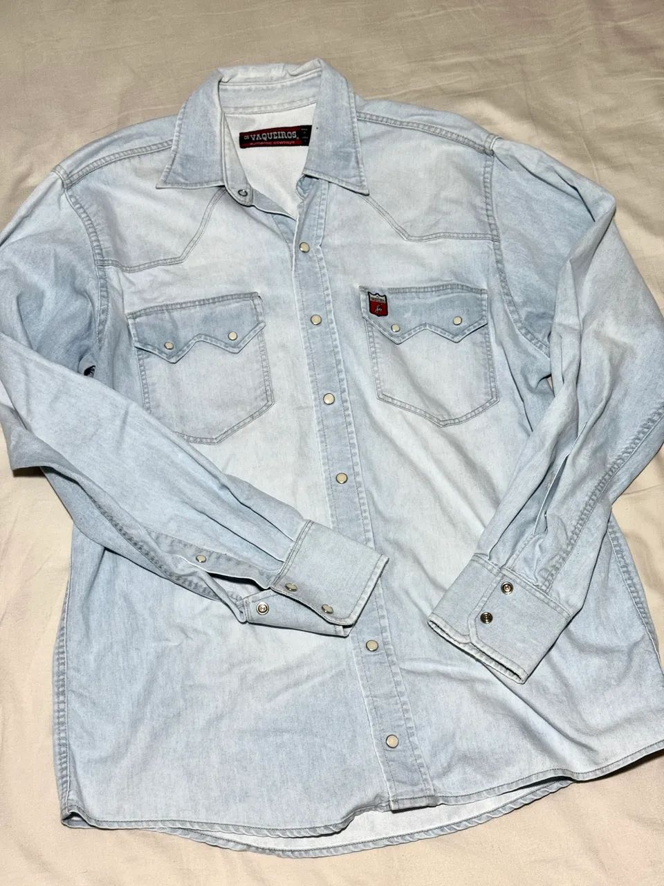 Camisa Jeans Masculina Tamanho G - Foto 2
