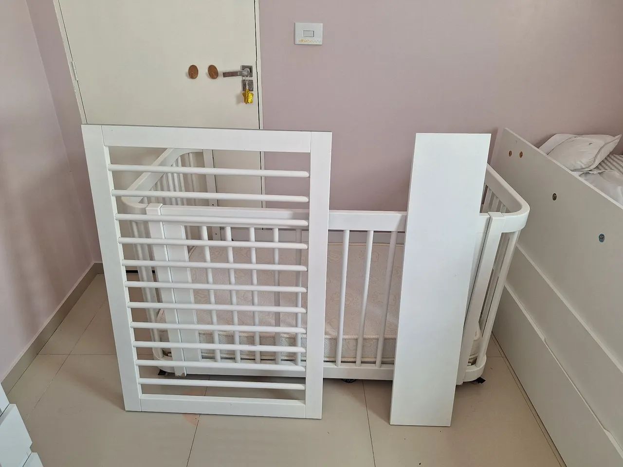 Berço evolutivo quater com colchão ortobom