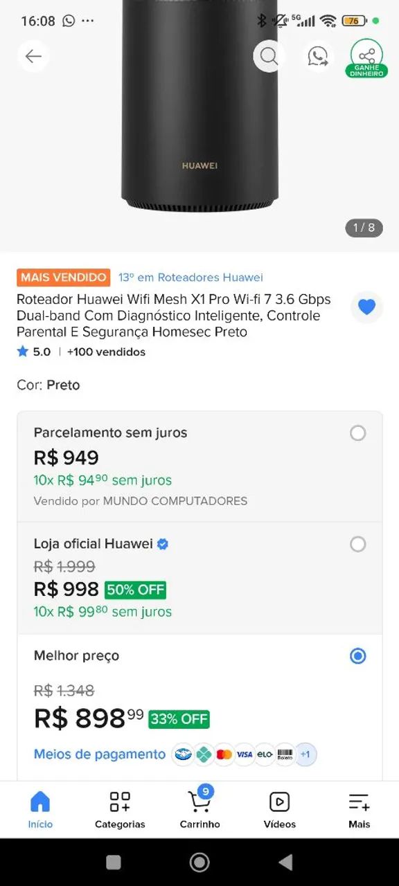 HUAWEI WIFI MESH X1 PRO ROTEADOR  - Foto 3