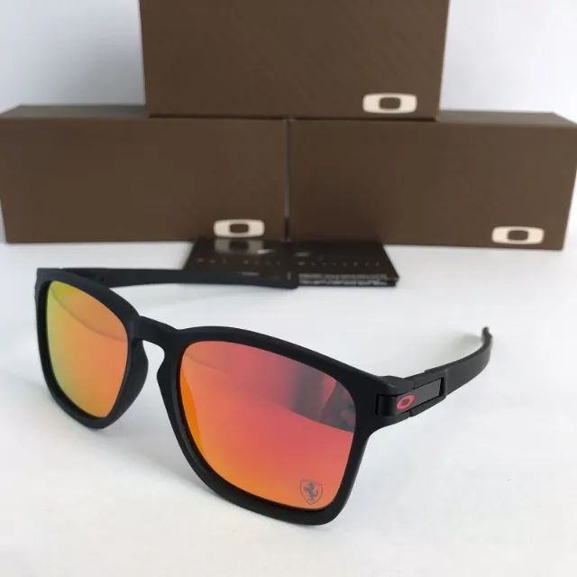 óculos de sol oakley latch squared ferrari lentes polarizadas - Foto 2