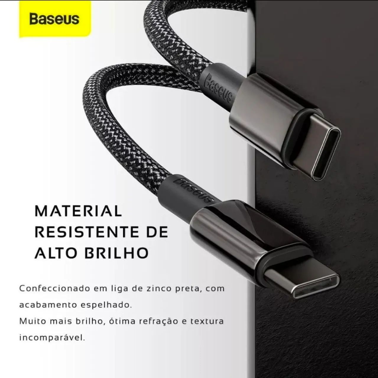 Cabo tipo C 100w 2m Baseus - Foto 2