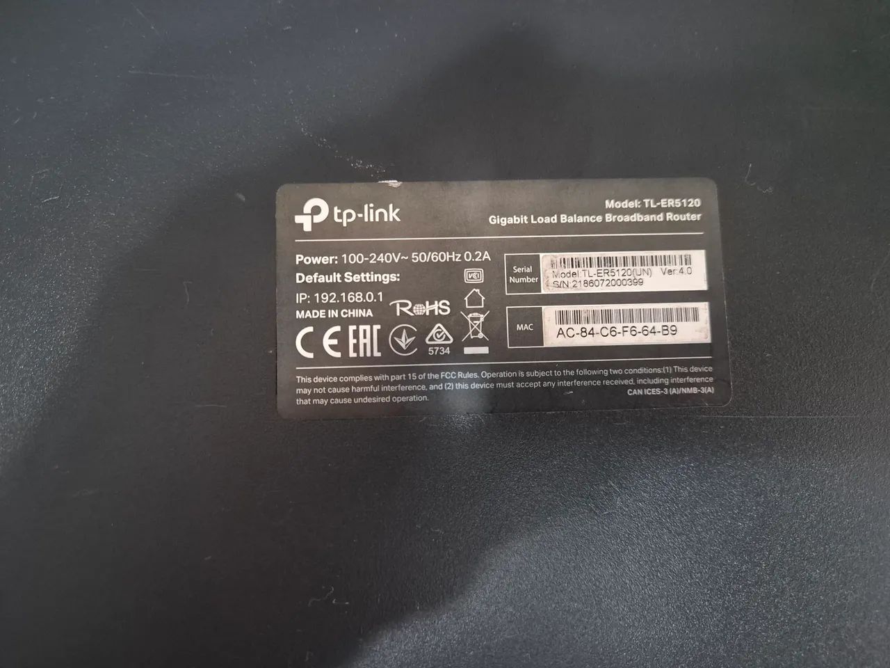 Tp-link Tl-ER5120 em curto - Foto 3