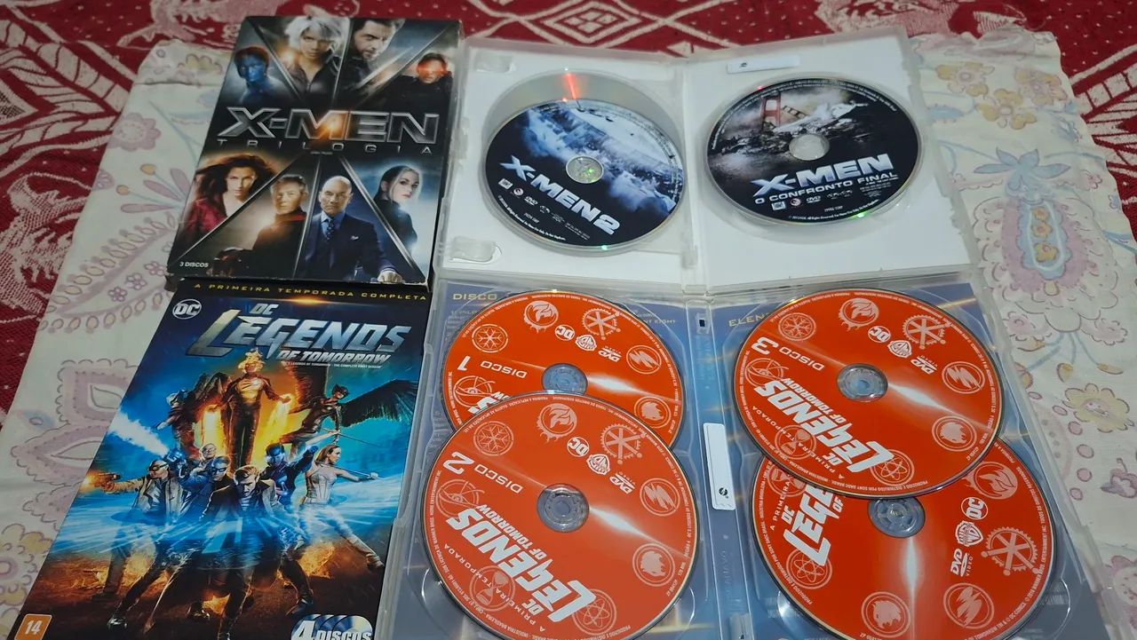 Box DVDs X-Men Trilogia + Legends of Tomorrow 1ª Temporada