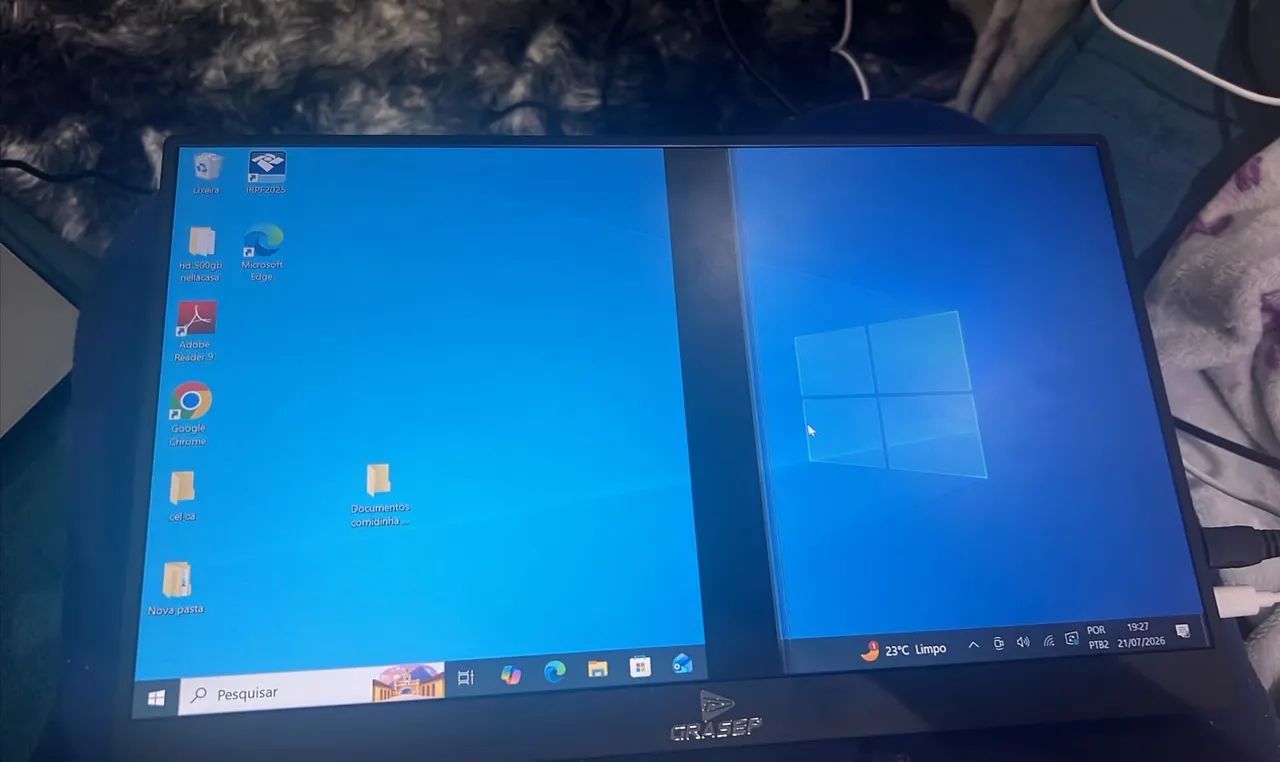 Monitor portátil no estado 