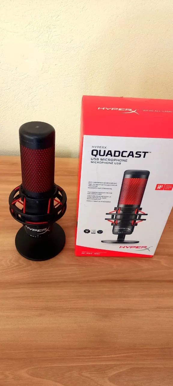 Microfone HyperX QuadCast USB Gamer | Alta Qualidade para Stream e Podcast.