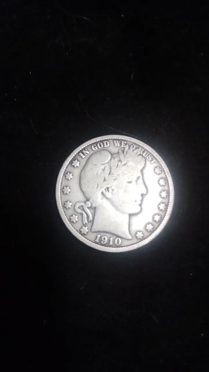 Moeda de prata Half dólar ano 1910