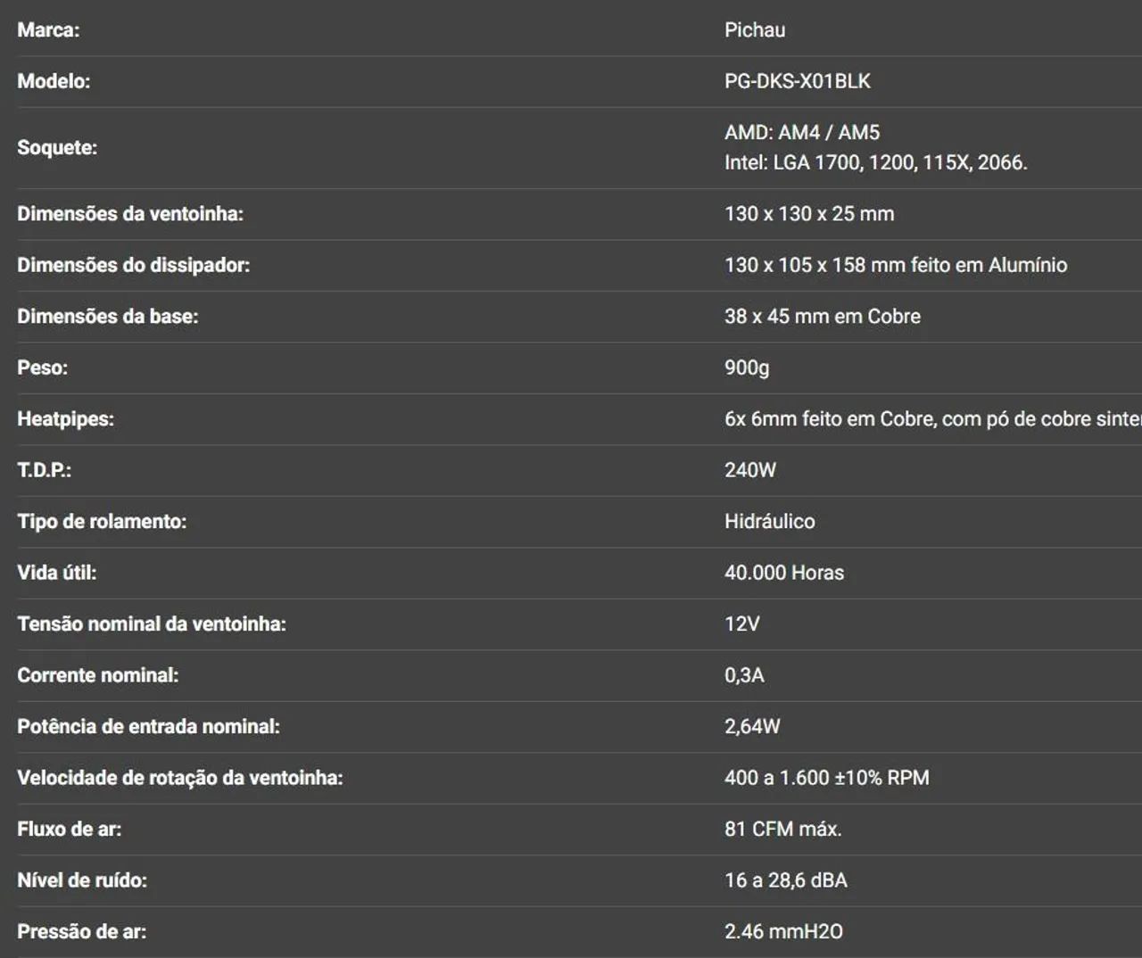 Air Cooler para Intel e Amd - Foto 5