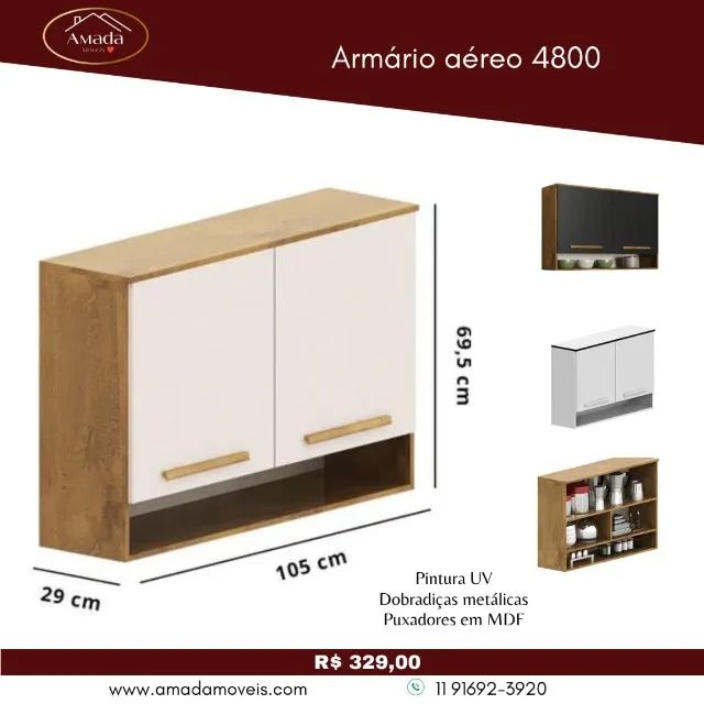 Armário aéreo 4800, a pronta entrega 
