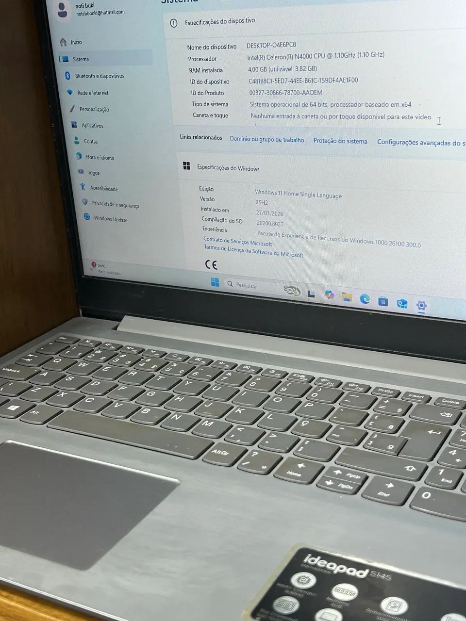 NOTEBOOK LENOVO IDEAPAD S145 500GB - Foto 2