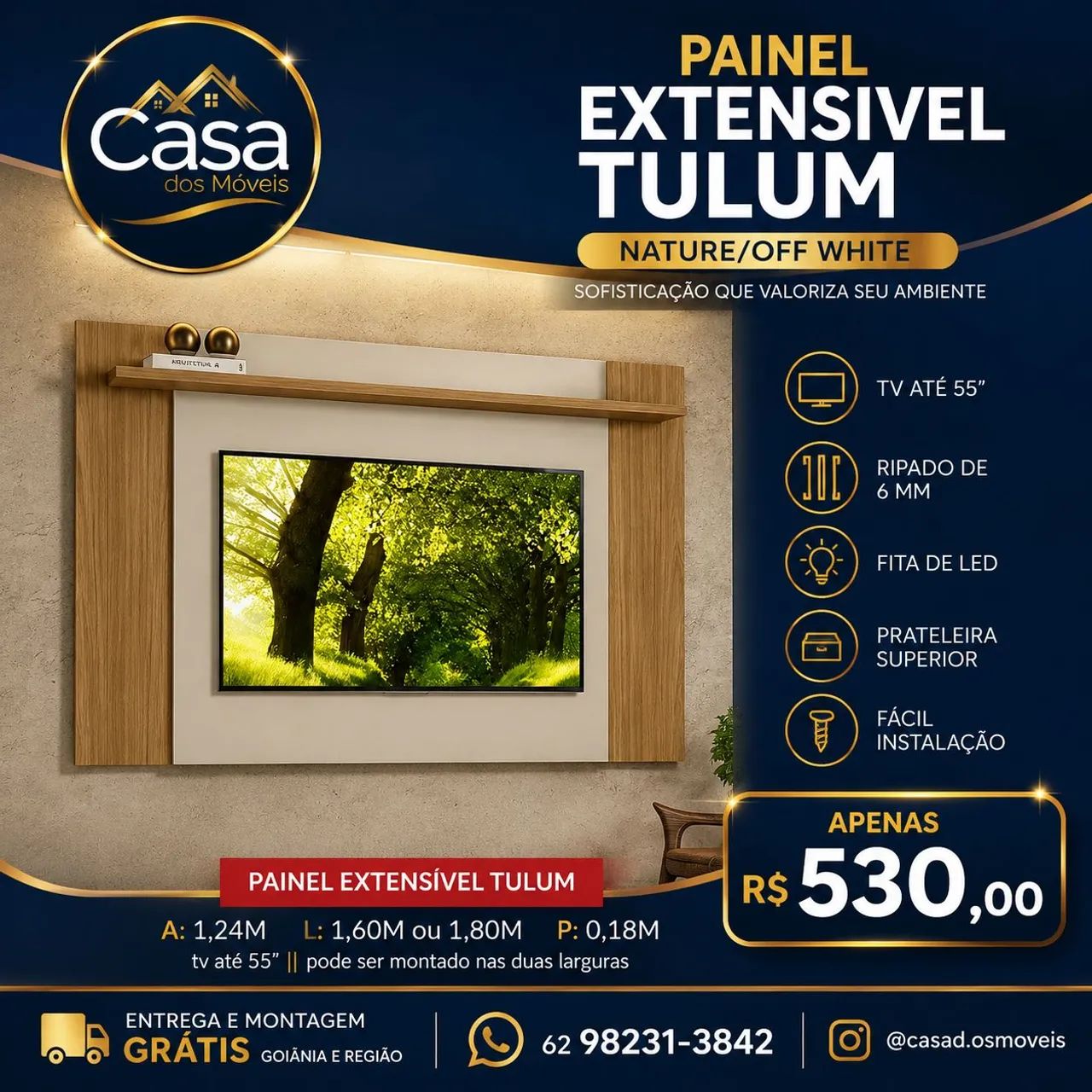 Painel Extensível tulum 