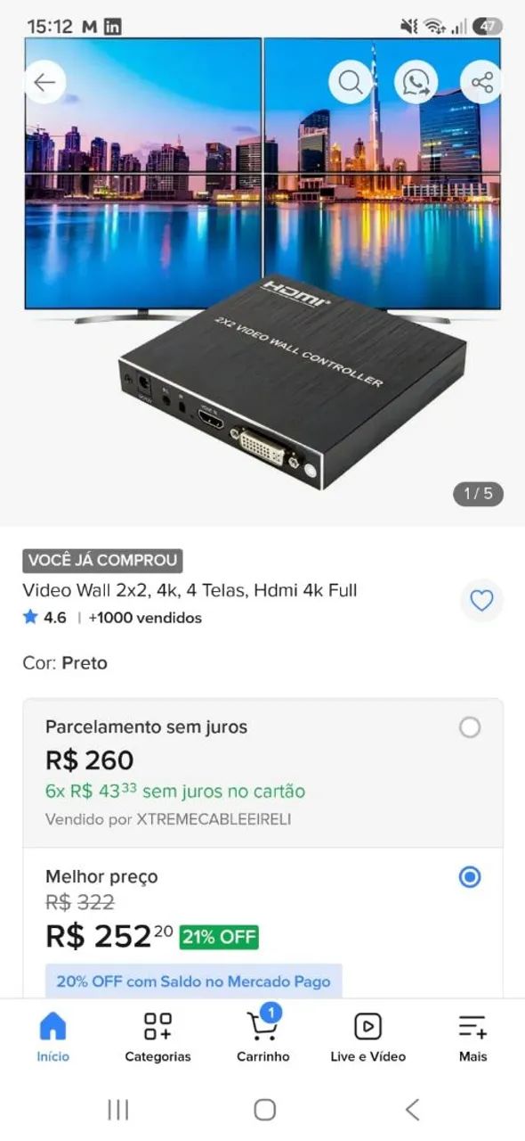 KIT 4 TV'S 32" + VIDEO WALL CONTROLLER - Foto 4