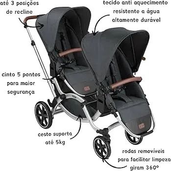 Carrinho de bebê duplo GÊMEOS - ABC Design Zoom - Foto 2