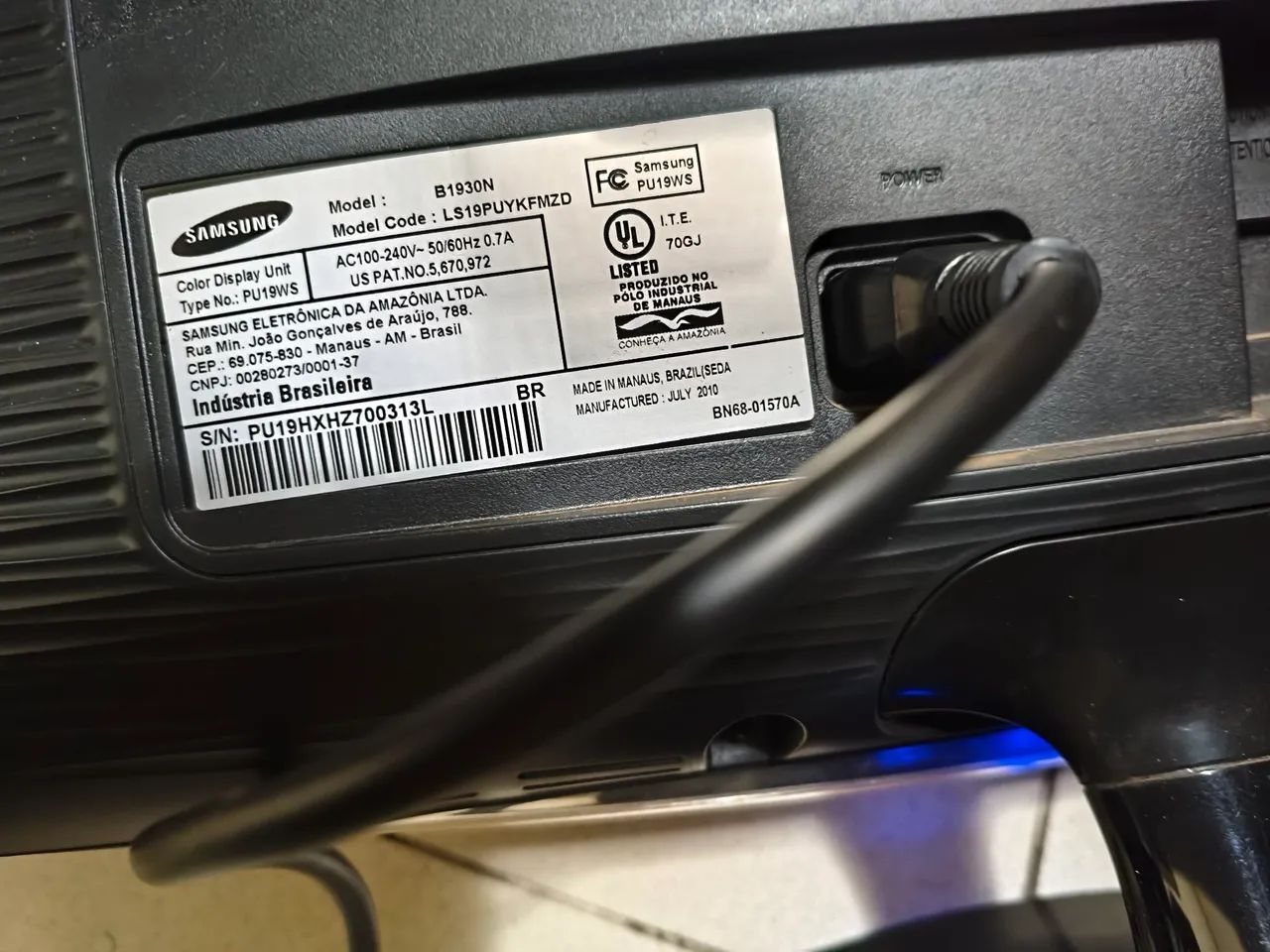 Monitor Samsung 19p perfeito estado - Foto 4
