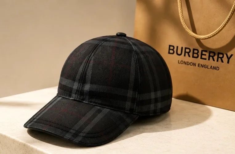 Boné Burberry Xadrez Preto - Luxo e Estilo - Foto 3