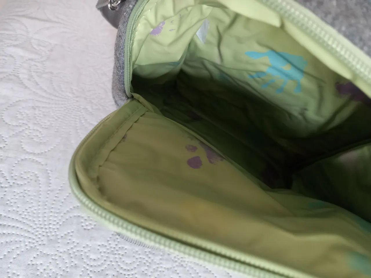Bolsa termica natura bebe cinza e verde - Foto 4