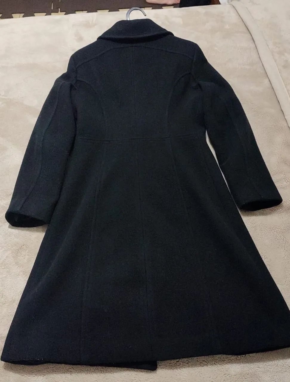 Casaco de lã preto feminino  - Foto 3