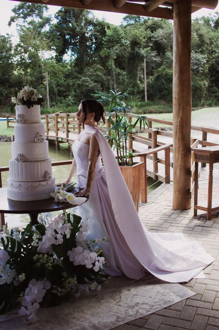 Vestido de Noiva Cetim - Foto 4