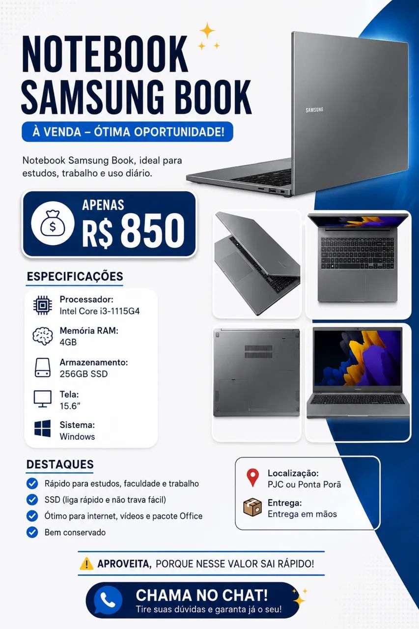 ? NOTEBOOK SAMSUNG BOOK À VENDA! ?   - Foto 2