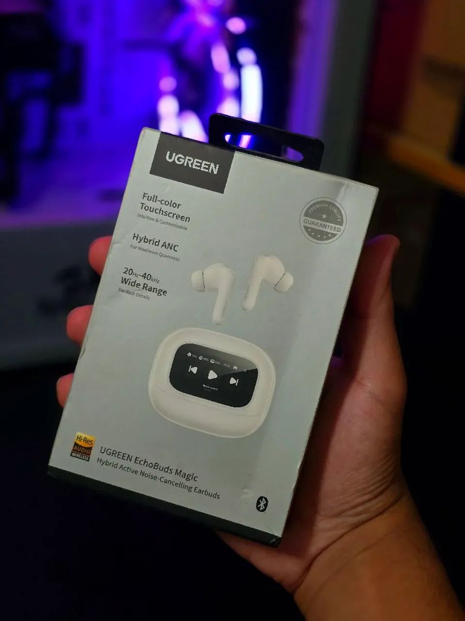 Fone Ugreen EchoBuds Magic Bluetooth 5.4 - ANC 52dB e Tela Touch Colorida - Foto 4