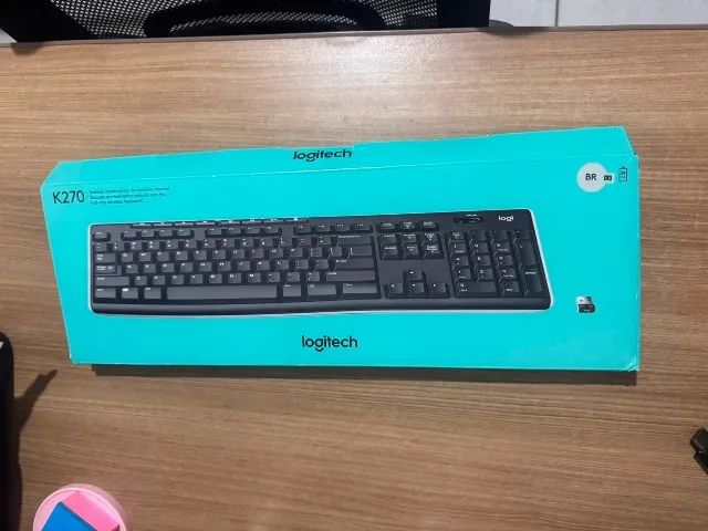 Teclado Sem Fio Logitech K270 - Estado de Novo